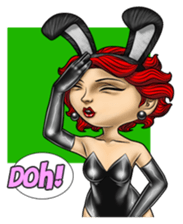 Bunny Cosplay Girl (Revised) sticker #14376619