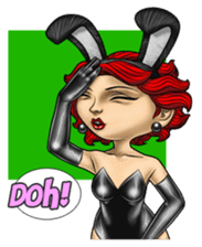 Bunny Cosplay Girl (Revised) sticker #14376619