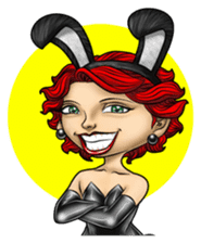 Bunny Cosplay Girl (Revised) sticker #14376620