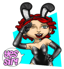 Bunny Cosplay Girl (Revised) sticker #14376622