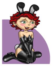 Bunny Cosplay Girl (Revised) sticker #14376628