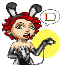 Bunny Cosplay Girl (Revised) sticker #14376630