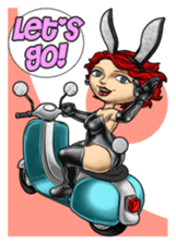 Bunny Cosplay Girl (Revised) sticker #14376631