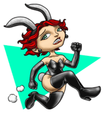 Bunny Cosplay Girl (Revised) sticker #14376635