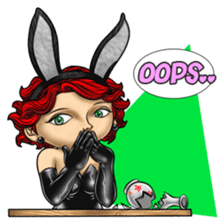 Bunny Cosplay Girl (Revised) sticker #14376641