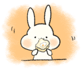 Sticker of a playful rabbit! sticker #14377024