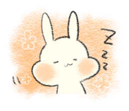 Sticker of a playful rabbit! sticker #14377025