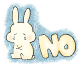 Sticker of a playful rabbit! sticker #14377027