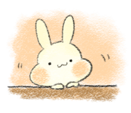 Sticker of a playful rabbit! sticker #14377029