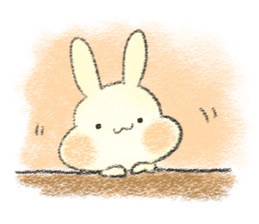 Sticker of a playful rabbit! sticker #14377029