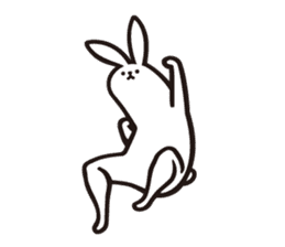 rabbit with beautiful legs 3 sticker #14379415