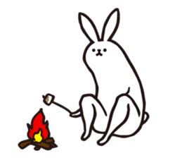 rabbit with beautiful legs 3 sticker #14379417