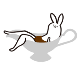 rabbit with beautiful legs 3 sticker #14379419