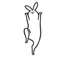 rabbit with beautiful legs 3 sticker #14379420