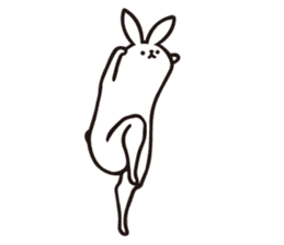 rabbit with beautiful legs 3 sticker #14379421