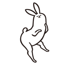 rabbit with beautiful legs 3 sticker #14379422
