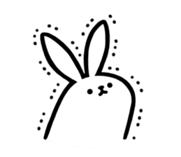 rabbit with beautiful legs 3 sticker #14379428