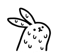 rabbit with beautiful legs 3 sticker #14379429