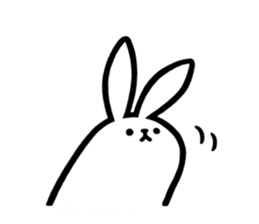rabbit with beautiful legs 3 sticker #14379430
