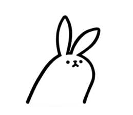 rabbit with beautiful legs 3 sticker #14379431
