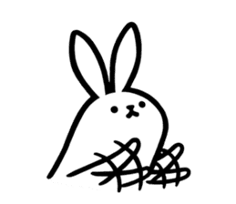 rabbit with beautiful legs 3 sticker #14379432