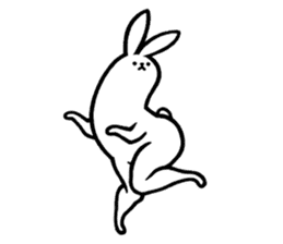 rabbit with beautiful legs 3 sticker #14379438