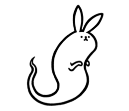 rabbit with beautiful legs 3 sticker #14379439