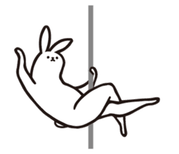 rabbit with beautiful legs 3 sticker #14379441