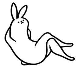 rabbit with beautiful legs 3 sticker #14379443