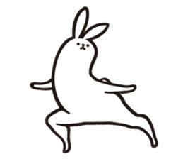 rabbit with beautiful legs 3 sticker #14379445
