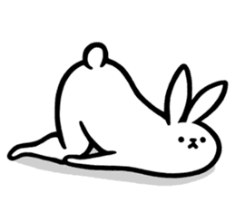 rabbit with beautiful legs 3 sticker #14379446