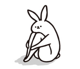 rabbit with beautiful legs 3 sticker #14379447