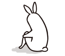 rabbit with beautiful legs 3 sticker #14379448
