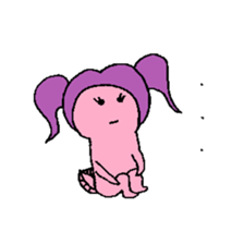 Pigtails Axolotl sticker #14381029