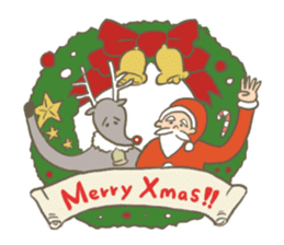 Santa's Uncle & reindeer sticker #14381502