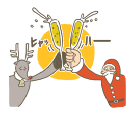 Santa's Uncle & reindeer sticker #14381504