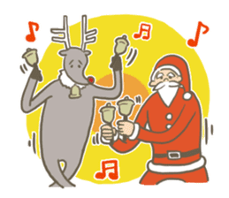 Santa's Uncle & reindeer sticker #14381505