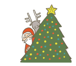 Santa's Uncle & reindeer sticker #14381508