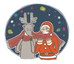 Santa's Uncle & reindeer sticker #14381515