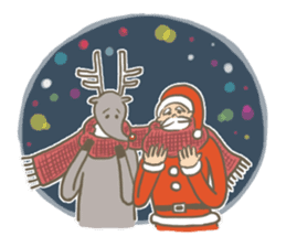 Santa's Uncle & reindeer sticker #14381515
