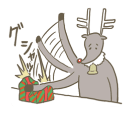 Santa's Uncle & reindeer sticker #14381521