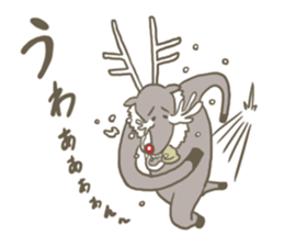 Santa's Uncle & reindeer sticker #14381523