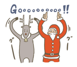 Santa's Uncle & reindeer sticker #14381530