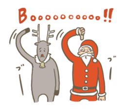 Santa's Uncle & reindeer sticker #14381531