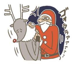 Santa's Uncle & reindeer sticker #14381536