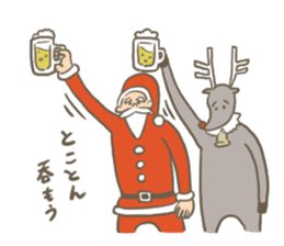 Santa's Uncle & reindeer sticker #14381540