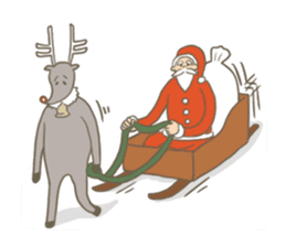 Santa's Uncle & reindeer sticker #14381541