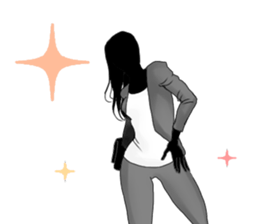 Silhouette model sticker #14382103