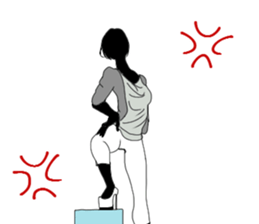 Silhouette model sticker #14382105