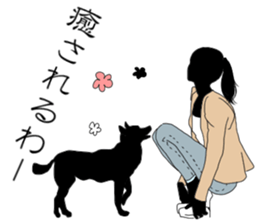 Silhouette model sticker #14382119